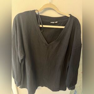 Women's Gap Black V-Neck Top sweatshirt xl